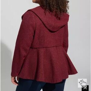 TORRID Warner Bros. House of the Dragon Wool Hooded Peplum Coat